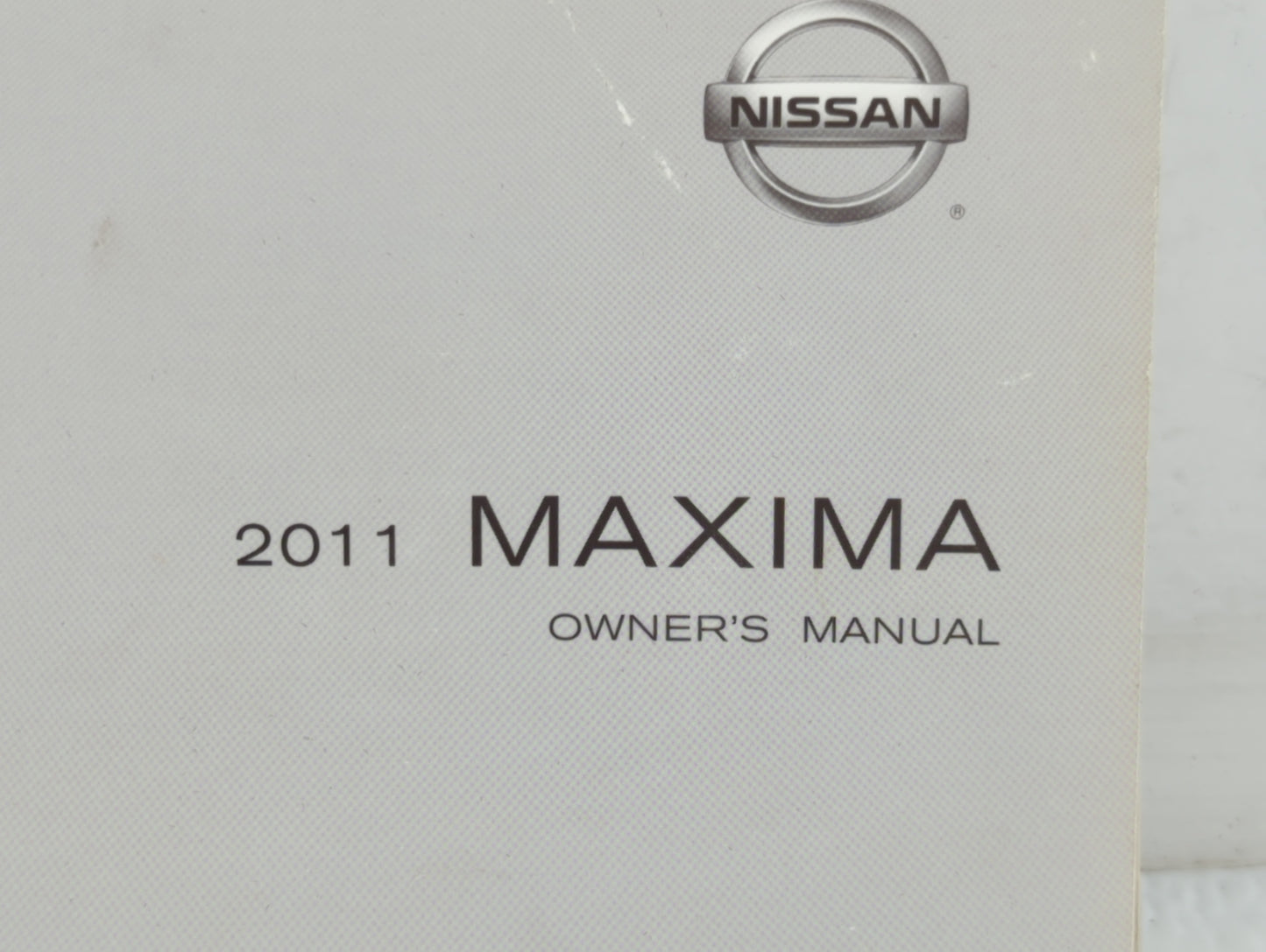 2011 Nissan Maxima Owners Manual Book Guide P/N:OM1E 0A35U1 OEM Used Auto Parts - Oemusedautoparts1.com