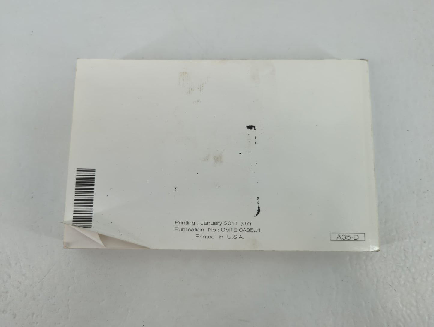 2011 Nissan Maxima Owners Manual Book Guide P/N:OM1E 0A35U1 OEM Used Auto Parts - Oemusedautoparts1.com