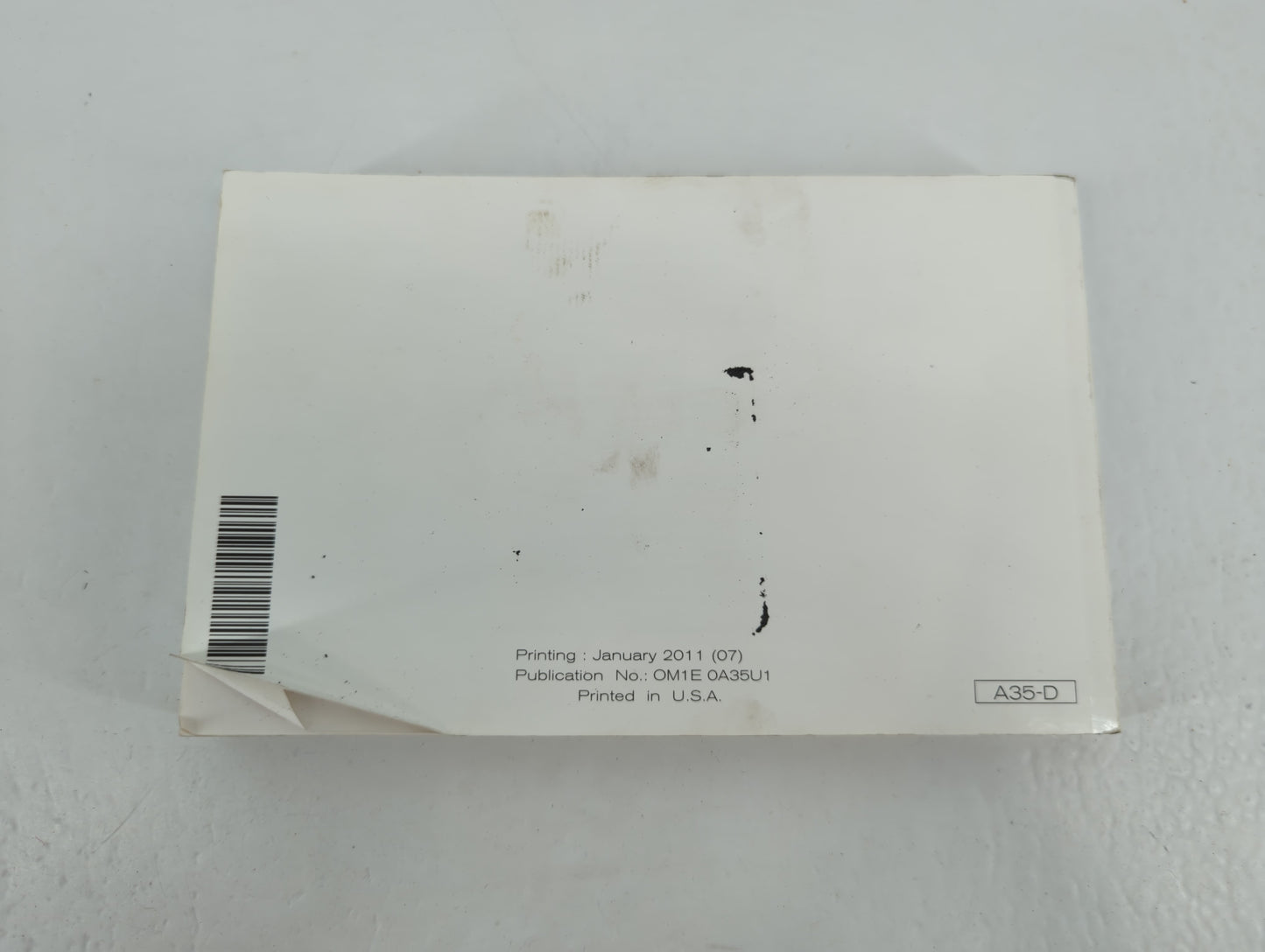 2011 Nissan Maxima Owners Manual Book Guide P/N:OM1E 0A35U1 OEM Used Auto Parts - Oemusedautoparts1.com