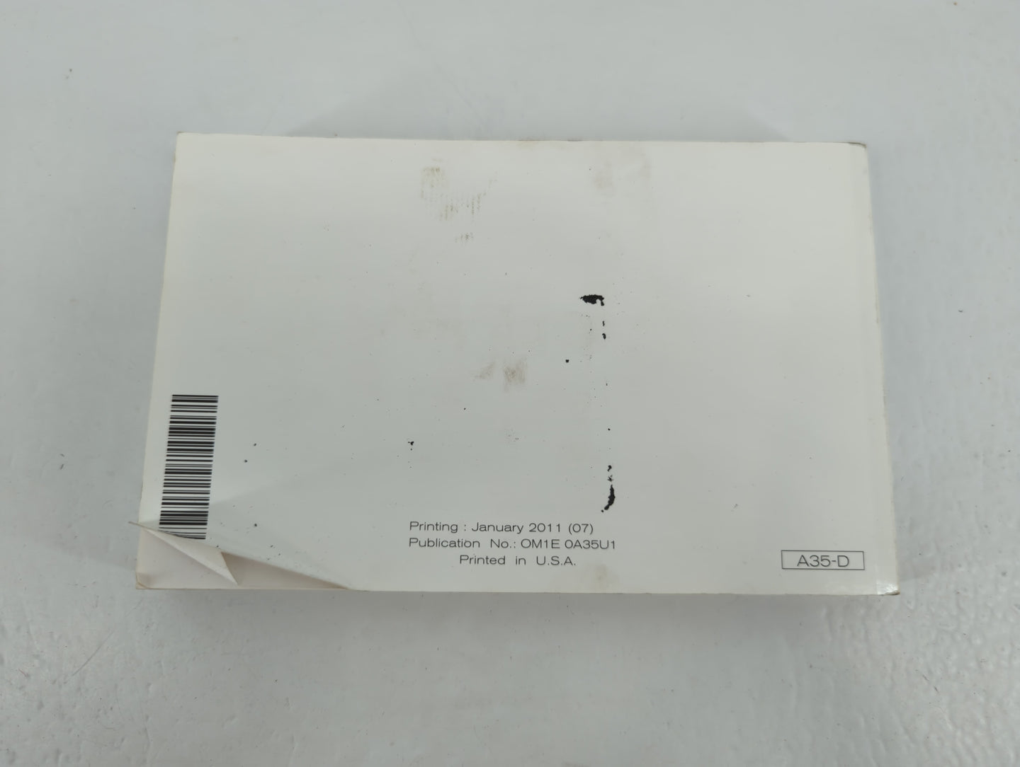 2011 Nissan Maxima Owners Manual Book Guide P/N:OM1E 0A35U1 OEM Used Auto Parts - Oemusedautoparts1.com