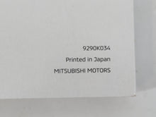 2020 Mitsubishi Eclipse Cross Owners Manual Book Guide P/N:9290K034 OEM Used Auto Parts