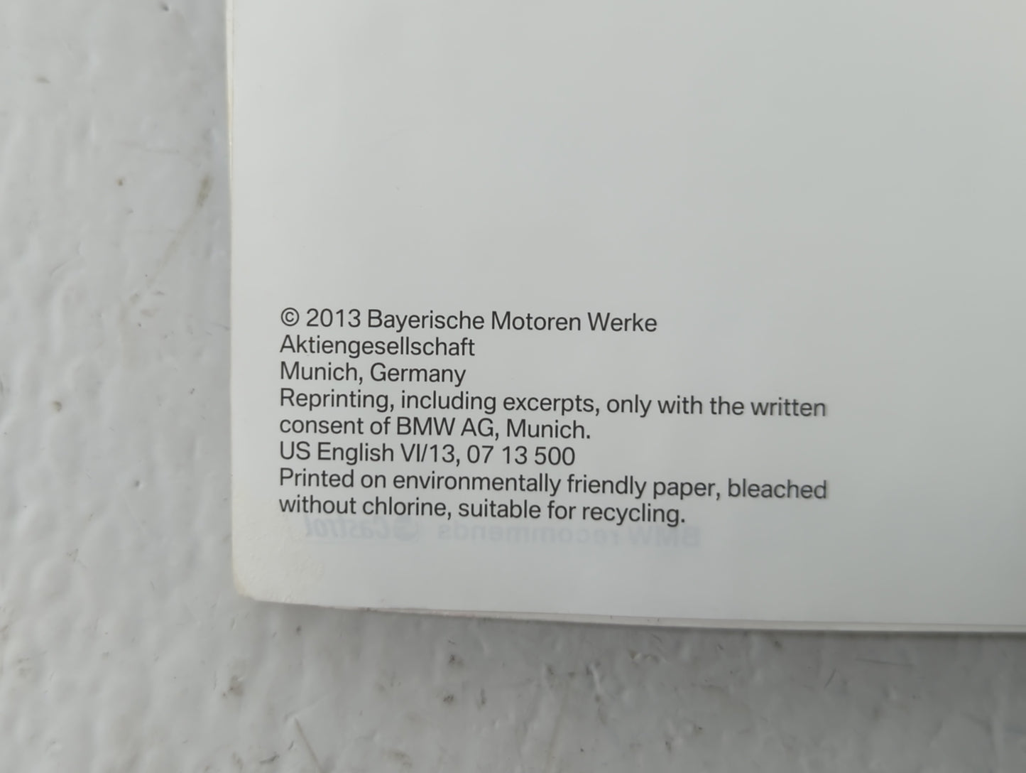 2013 Bmw X1 Owners Manual Book Guide P/N:01 40 2 911 269 OEM Used Auto Parts - Oemusedautoparts1.com