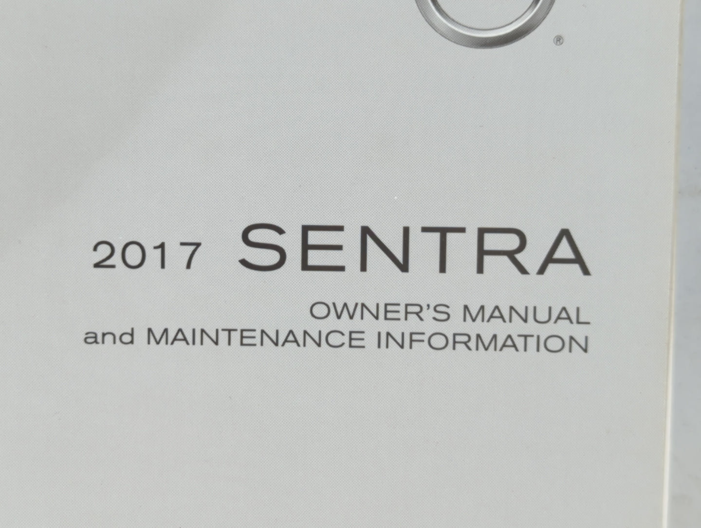 2017 Nissan Sentra Owners Manual Book Guide P/N:OM17EM 0B17U1 OEM Used Auto Parts - Oemusedautoparts1.com