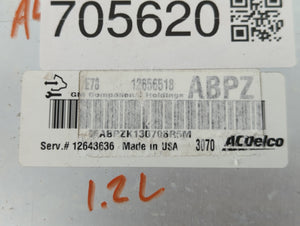 2014-2015 Chevrolet Spark PCM Engine Control Computer ECU ECM PCU OEM P/N:12656518 12643636 Fits OEM Used Auto Parts