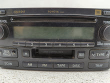 2004-2007 Toyota Highlander Radio AM FM Cd Player Receiver Replacement P/N:86120-48430 Fits Fits 2004 2005 2006 2007 OEM Used Auto Parts