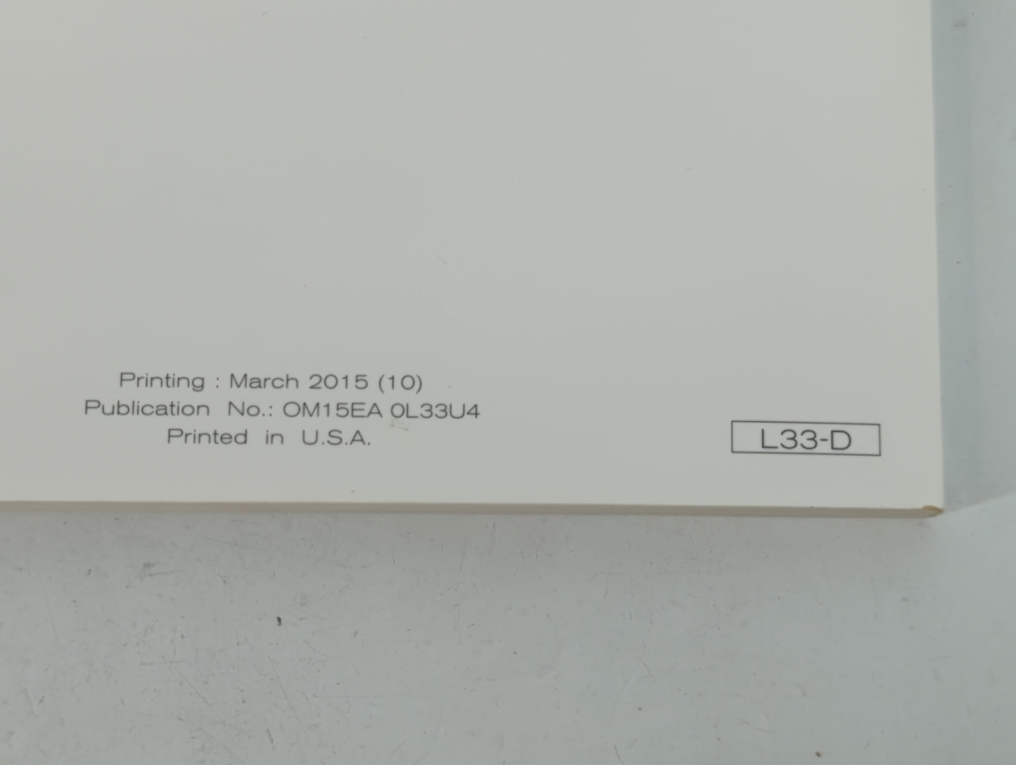 2015 Nissan Altima Owners Manual Book Guide P/N:OM15EA 0L33U4 OEM Used Auto Parts - Oemusedautoparts1.com