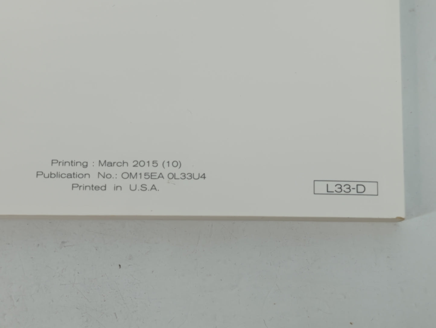2015 Nissan Altima Owners Manual Book Guide P/N:OM15EA 0L33U4 OEM Used Auto Parts - Oemusedautoparts1.com