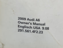 2009 Audi A6 Owners Manual Book Guide P/N:2915614F223 OEM Used Auto Parts