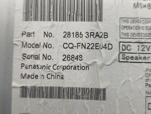 2013-2014 Nissan Sentra Radio AM FM Cd Player Receiver Replacement P/N:28185 3RA2B 28185 3RA2A Fits Fits 2013 2014 OEM Used Auto Parts