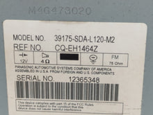 2004-2007 Honda Accord Radio AM FM Cd Player Receiver Replacement P/N:M4G478020 39175-SDA-L 120-M2 Fits Fits 2004 2005 2006 2007 OEM Used Auto Parts