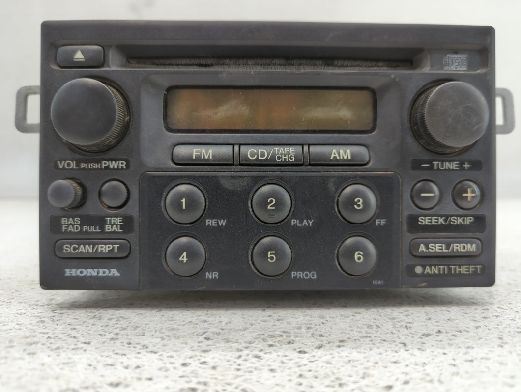 1998-2000 Honda Accord Radio AM FM Cd Player Receiver Replacement P/N:39100-S84-A200 Fits Fits 1998 1999 2000 OEM Used Auto Parts