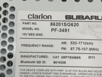 2014 Subaru Forester Radio AM FM Cd Player Receiver Replacement P/N:86201SG620 Fits OEM Used Auto Parts - Oemusedautoparts1.com