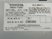 2006-2009 Lexus Is350 Radio AM FM Cd Player Receiver Replacement P/N:08600-21800 Fits OEM Used Auto Parts - Oemusedautoparts1.com