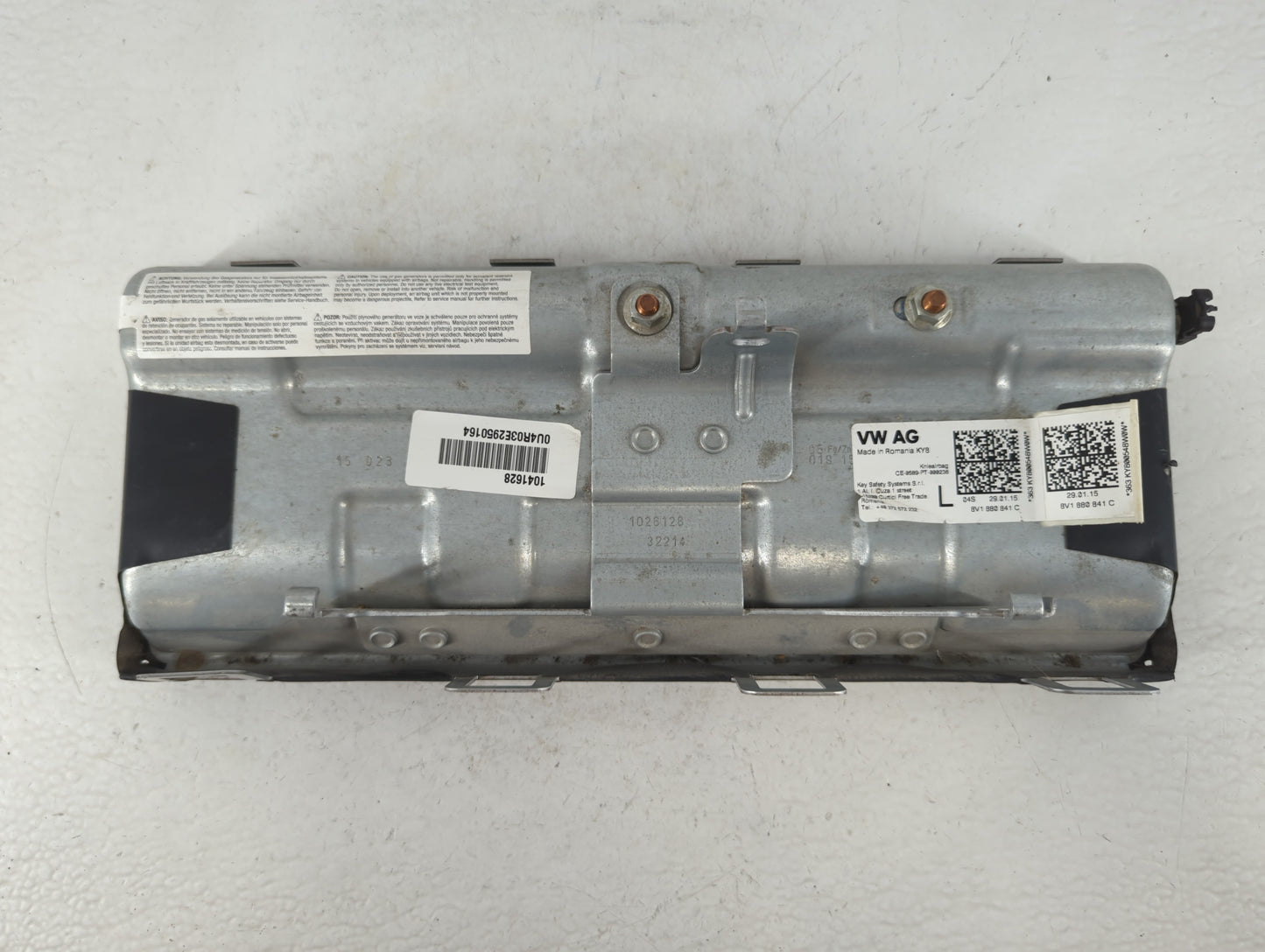 2015-2017 Audi A3 Air Bag Passenger Right Dashboard OEM P/N:8V1 880 841 C Fits Fits 2015 2016 2017 OEM Used Auto Parts - Oemusedautoparts1.com