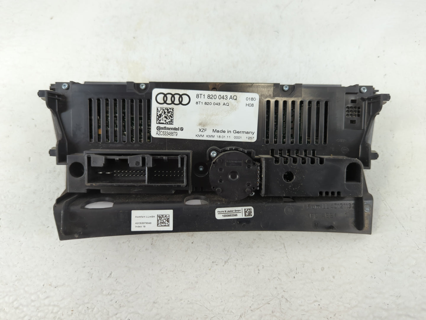 2010-2012 Audi S4 Climate Control Module Temperature AC/Heater Replacement P/N:8T1 820 043 AQ Fits OEM Used Auto Parts - Oemusedautoparts1.com