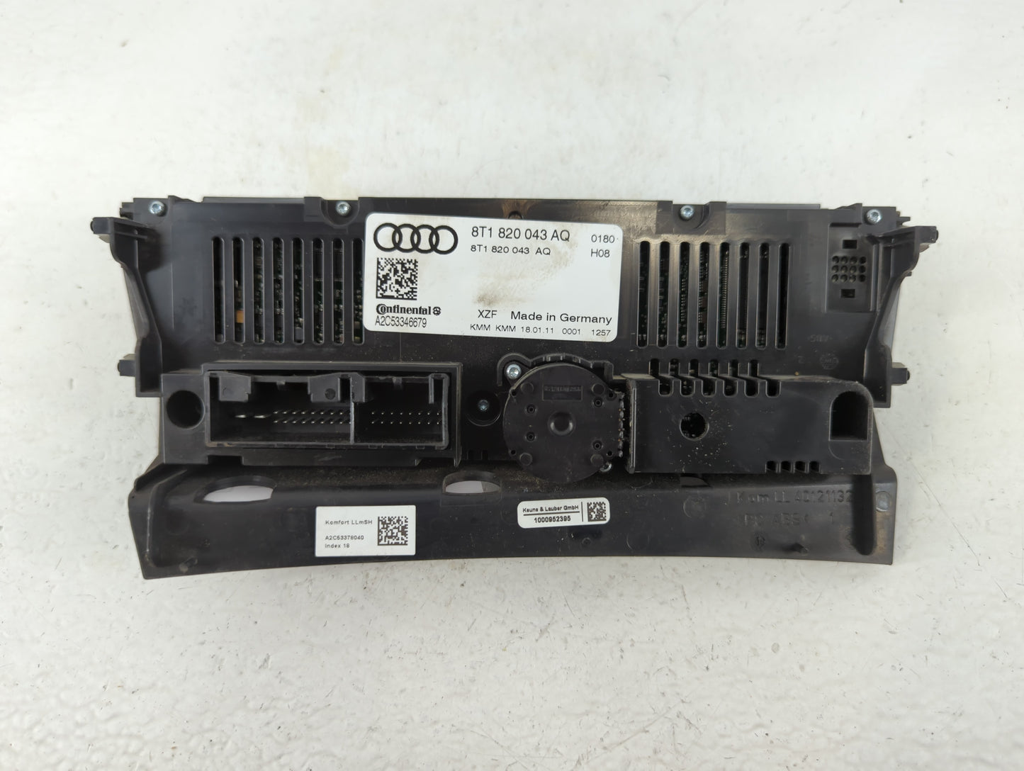 2010-2012 Audi S4 Climate Control Module Temperature AC/Heater Replacement P/N:8T1 820 043 AQ Fits OEM Used Auto Parts - Oemusedautoparts1.com