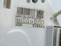 2020 Subaru Wrx Instrument Cluster Speedometer Gauges P/N:85000VA020 Fits OEM Used Auto Parts - Oemusedautoparts1.com