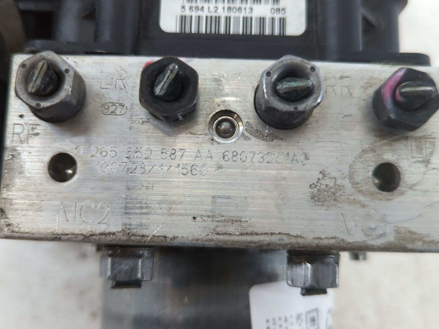 2012-2017 Fiat 500 ABS Pump Control Module Replacement P/N:6807325A 0 265 252 587 AA Fits Fits 2012 2013 2014 2015 2016 2017 OEM Used Auto Parts - Oemusedautoparts1.com