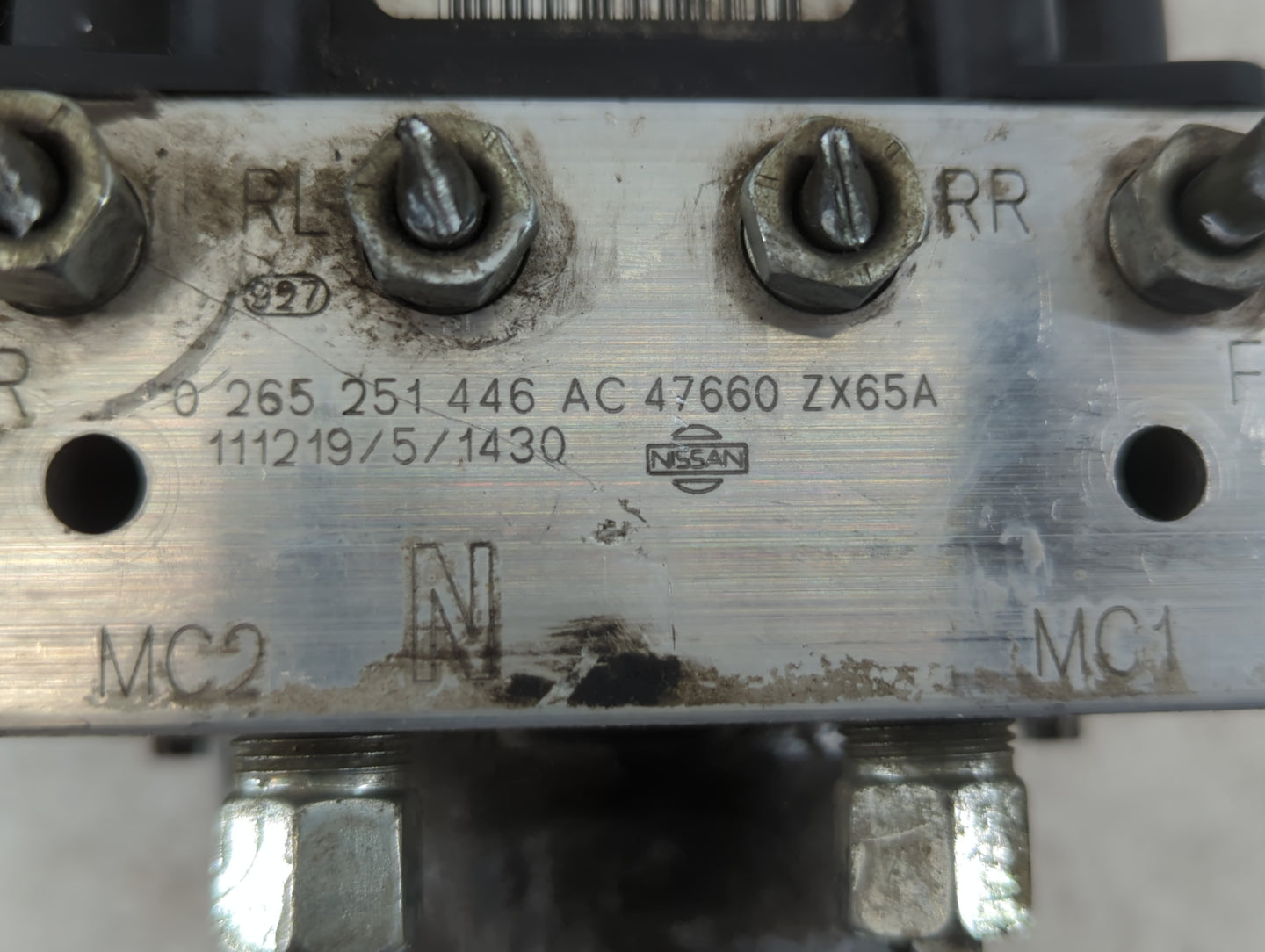 2011-2012 Nissan Altima ABS Pump Control Module Replacement P/N:47660 ZX65A 0 265 251 446 AC Fits Fits 2011 2012 OEM Used Auto Parts - Oemusedautoparts1.com