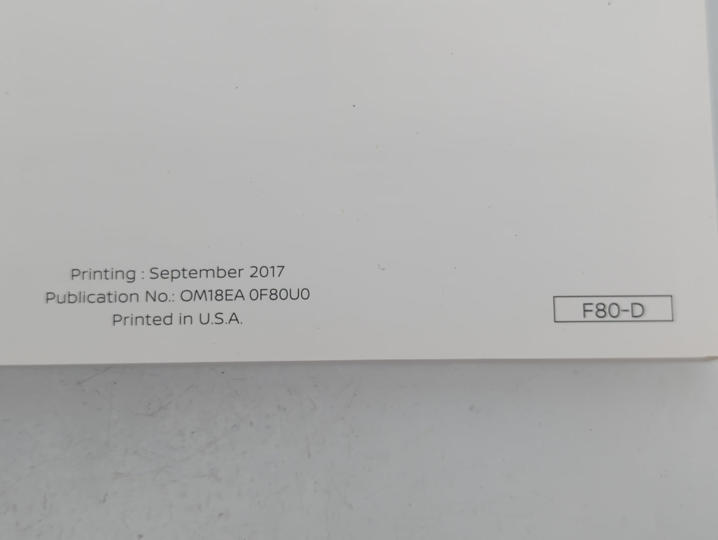 2018 Nissan Nv1500 Owners Manual Book Guide P/N:OM18EA 0F80U0 OEM Used Auto Parts - Oemusedautoparts1.com