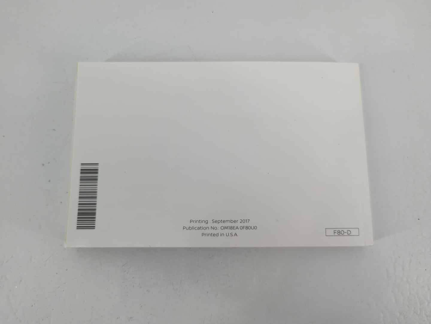 2018 Nissan Nv1500 Owners Manual Book Guide P/N:OM18EA 0F80U0 OEM Used Auto Parts - Oemusedautoparts1.com