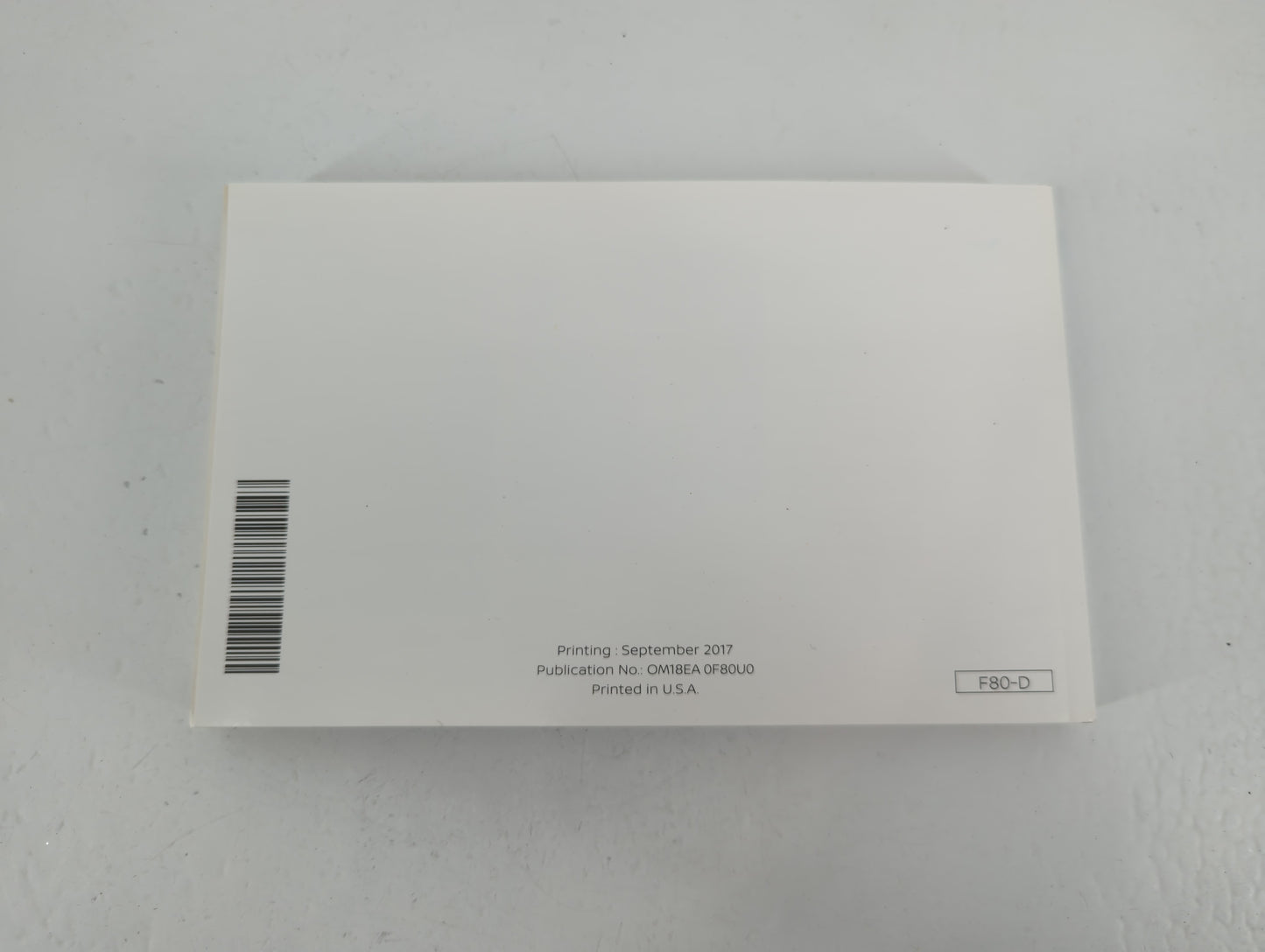 2018 Nissan Nv1500 Owners Manual Book Guide P/N:OM18EA 0F80U0 OEM Used Auto Parts - Oemusedautoparts1.com