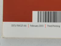 2013 Ford Fusion Owners Manual Book Guide P/N:DE5J 19A321 AA OEM Used Auto Parts - Oemusedautoparts1.com