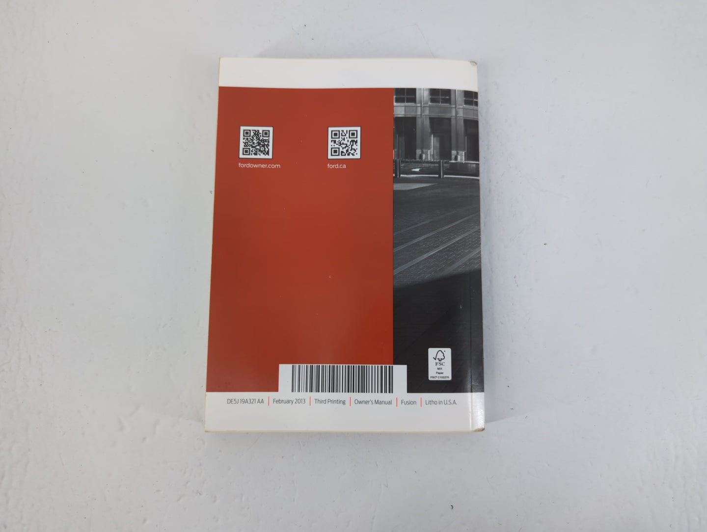 2013 Ford Fusion Owners Manual Book Guide P/N:DE5J 19A321 AA OEM Used Auto Parts - Oemusedautoparts1.com