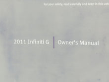 2011 Infiniti G20 Owners Manual Book Guide P/N:OM1E 0V36U1 OEM Used Auto Parts