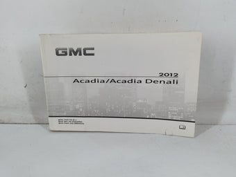 compare product 2012 Gmc Acadia Owners Manual Book Guide P/N:20906534 B OEM Used Auto Parts