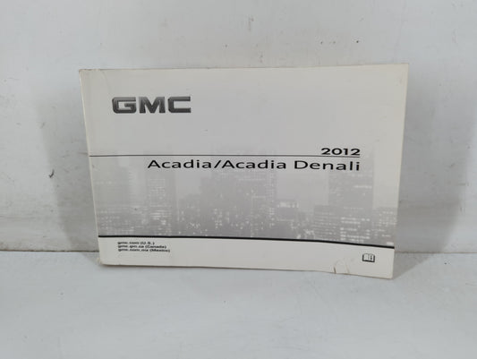 2012 Gmc Acadia Owners Manual Book Guide P/N:20906534 B OEM Used Auto Parts - Oemusedautoparts1.com