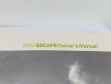 2022 Ford Escape Owners Manual Book Guide P/N:NJ5J 19A321 AA OEM Used Auto Parts