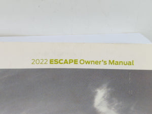 2022 Ford Escape Owners Manual Book Guide P/N:NJ5J 19A321 AA OEM Used Auto Parts