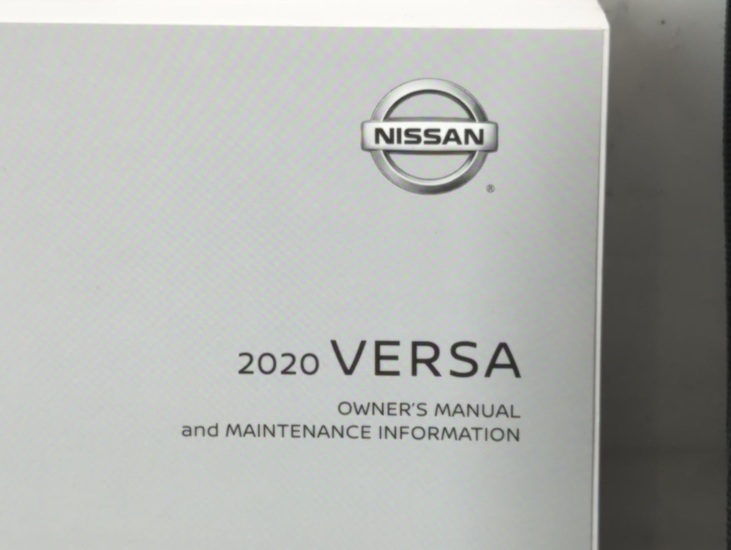 2020 Nissan Versa Owners Manual Book Guide P/N:OM20EM 0N18U0 OEM Used Auto Parts - Oemusedautoparts1.com