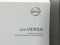 2020 Nissan Versa Owners Manual Book Guide P/N:OM20EM 0N18U0 OEM Used Auto Parts - Oemusedautoparts1.com