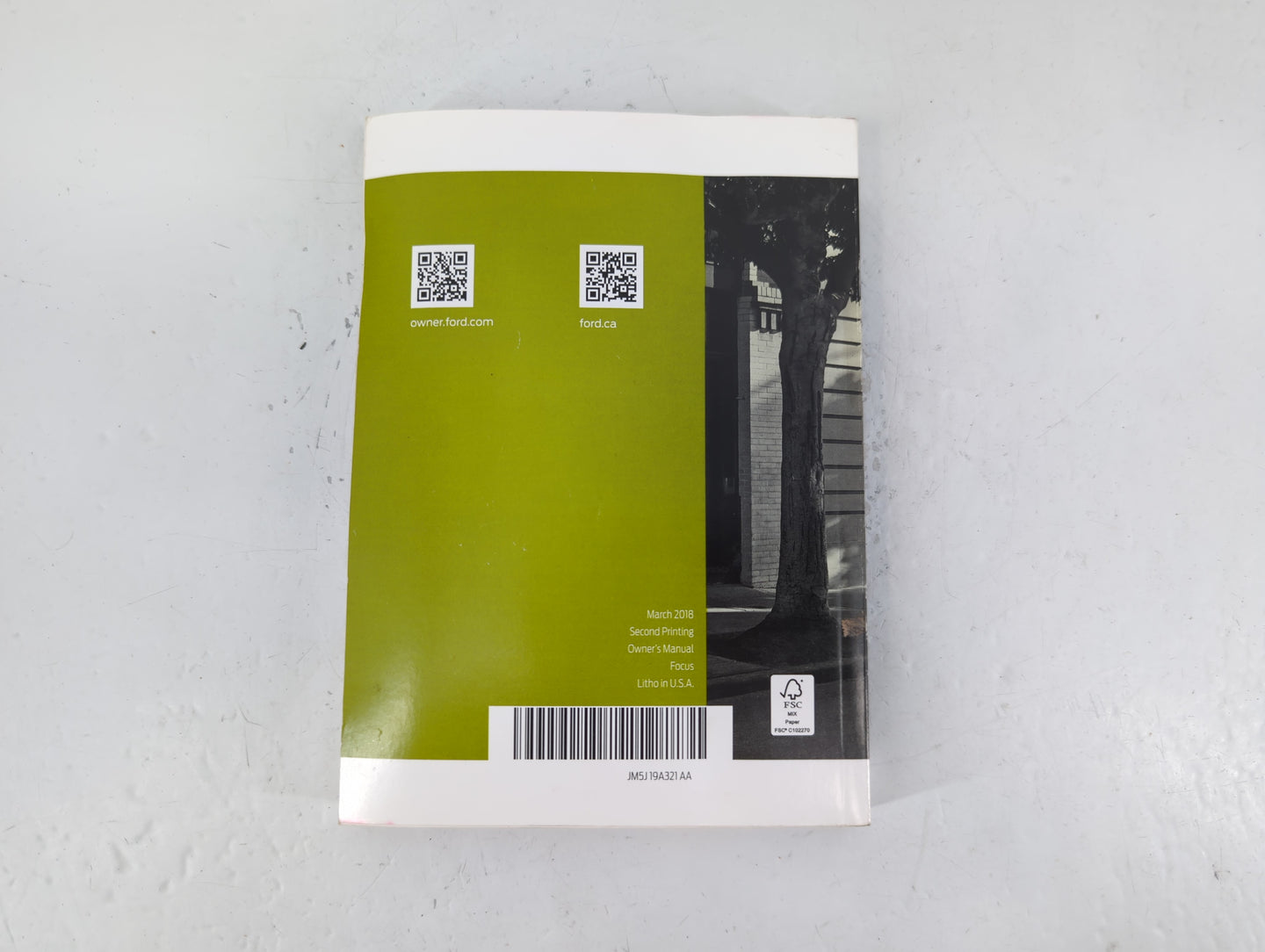 2018 Ford Focus Owners Manual Book Guide P/N:JM5J 19A321 AA OEM Used Auto Parts - Oemusedautoparts1.com