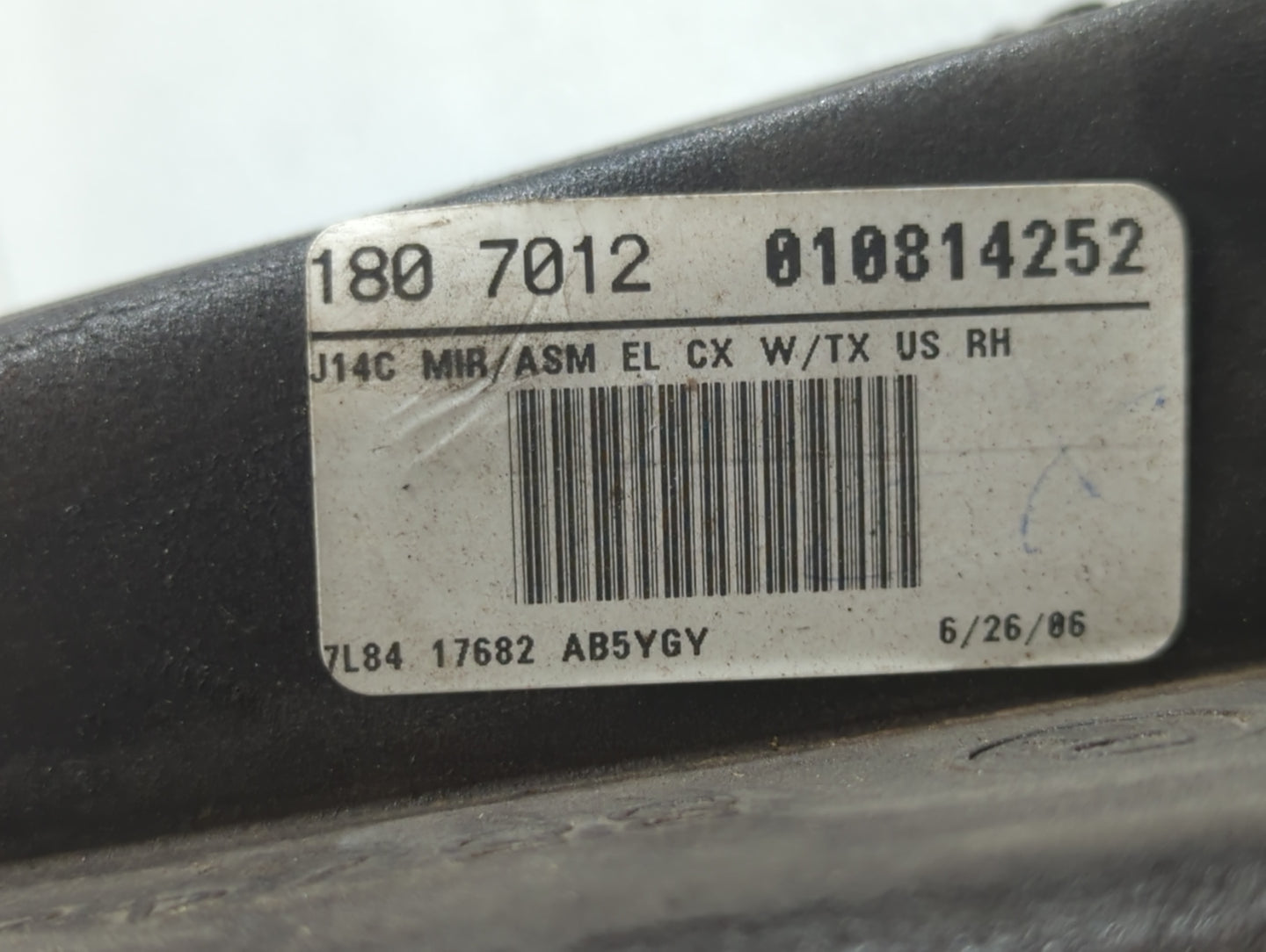 2001-2007 Ford Escape Passenger Right Side View Manual Door Mirror Black - Oemusedautoparts1.com