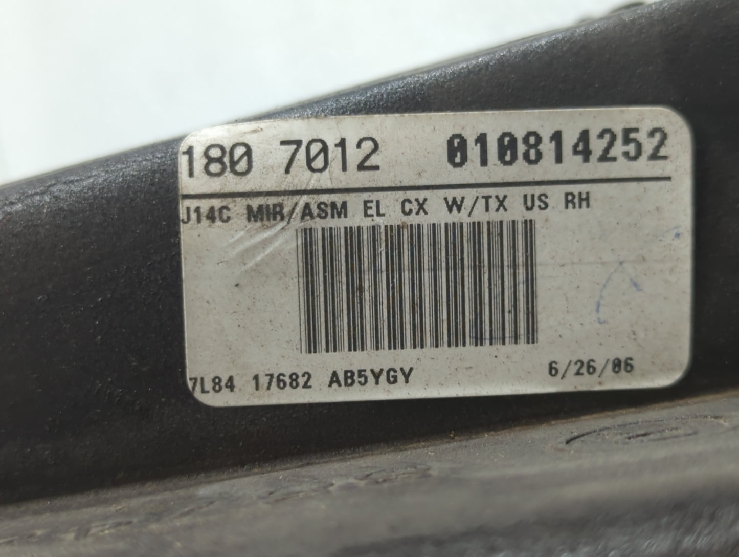 2001-2007 Ford Escape Passenger Right Side View Manual Door Mirror Black - Oemusedautoparts1.com