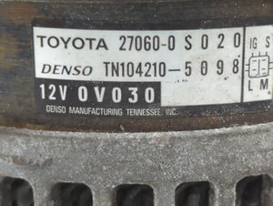 2007-2021 Toyota Tundra Alternator Replacement Generator Charging Assembly Engine OEM P/N:TN104210-5098 27060-0S020 Fits OEM Used Auto Parts