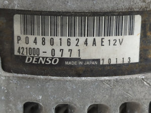 2011-2020 Dodge Grand Caravan Alternator Replacement Generator Charging Assembly Engine OEM P/N:421000-0771 P04801624AE Fits OEM Used Auto Parts