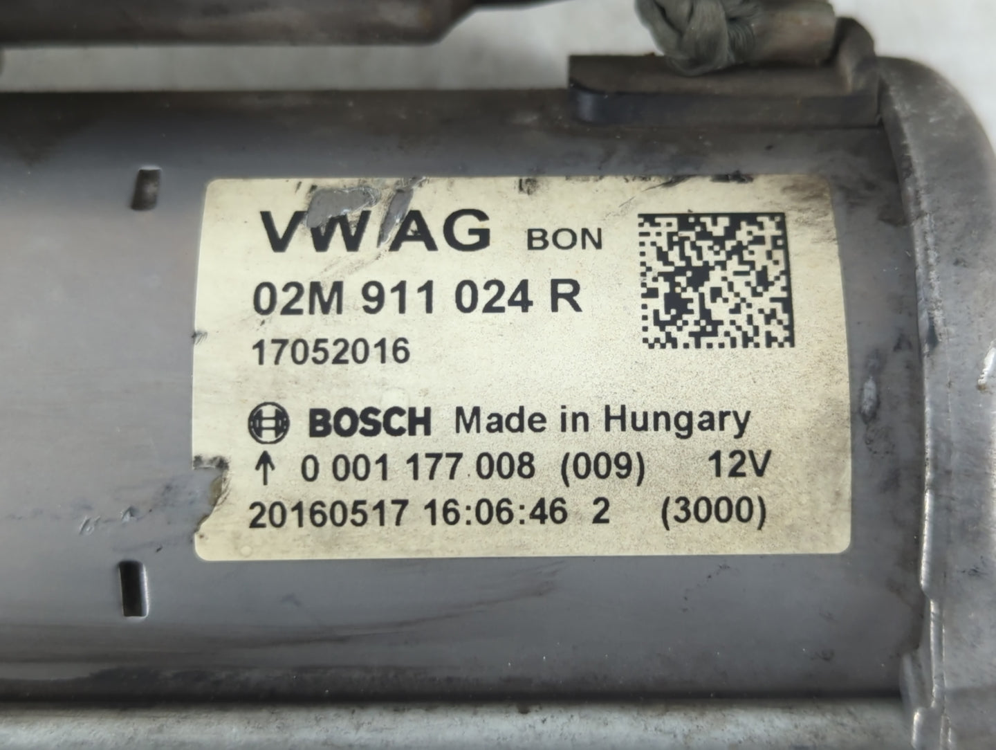 2014-2020 Volkswagen Passat Car Starter Motor Solenoid OEM P/N:02M 911 024 R Fits OEM Used Auto Parts - Oemusedautoparts1.com
