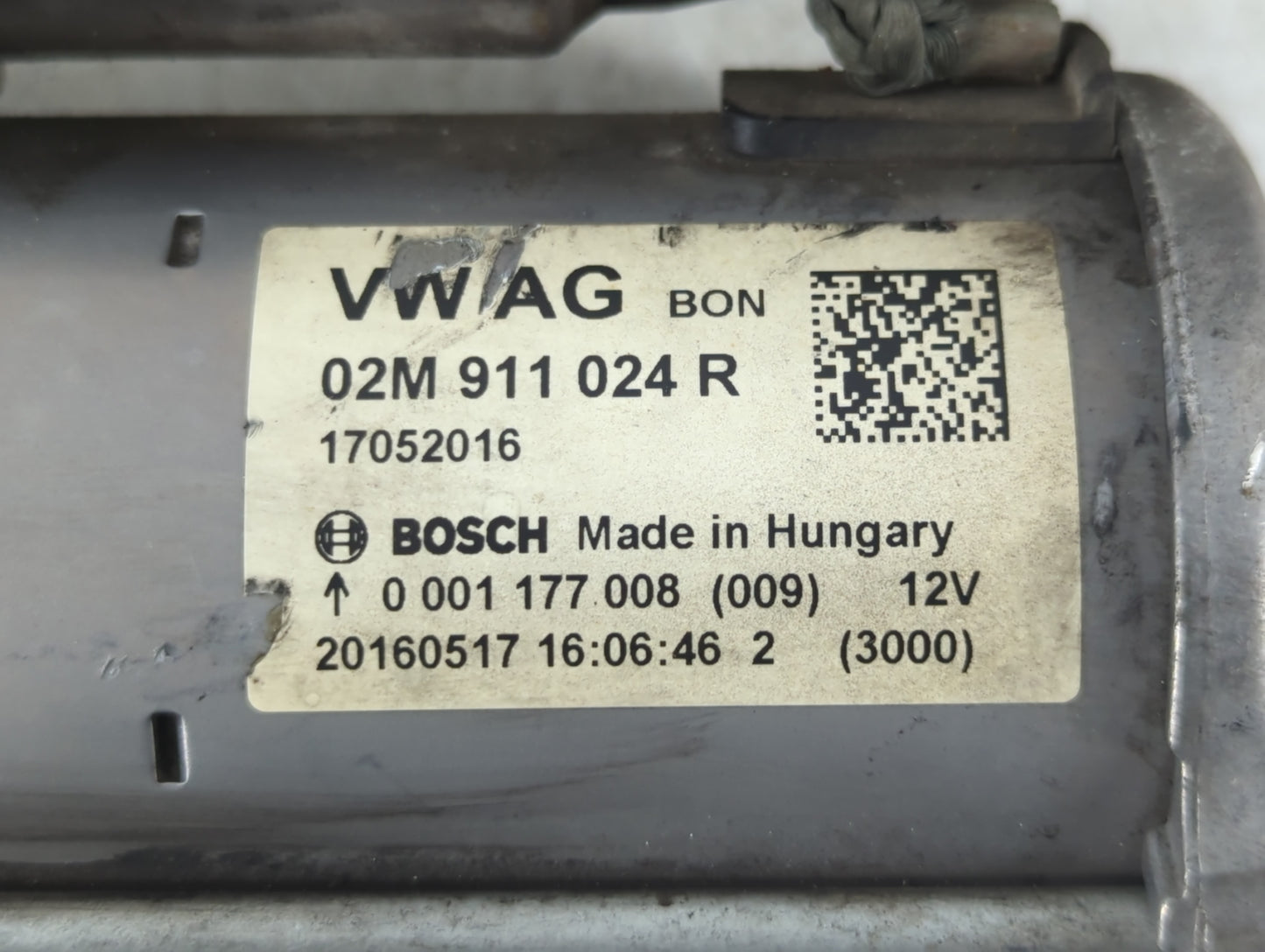 2014-2020 Volkswagen Passat Car Starter Motor Solenoid OEM P/N:02M 911 024 R Fits OEM Used Auto Parts - Oemusedautoparts1.com