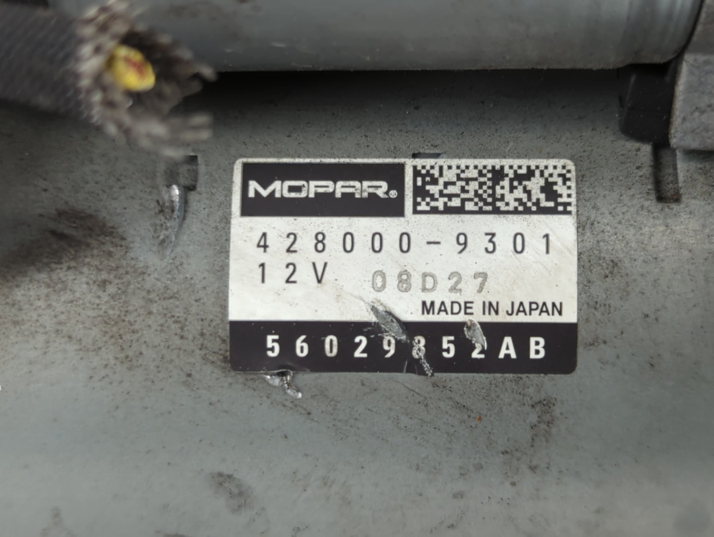 2017-2022 Dodge Challenger Car Starter Motor Solenoid OEM P/N:56029852AB 428000-9301 Fits OEM Used Auto Parts - Oemusedautoparts1.com