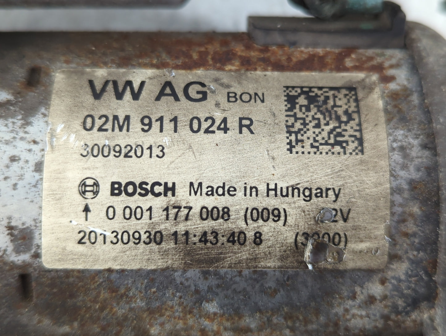2014-2020 Volkswagen Passat Car Starter Motor Solenoid OEM P/N:02M 911 024 R Fits OEM Used Auto Parts - Oemusedautoparts1.com