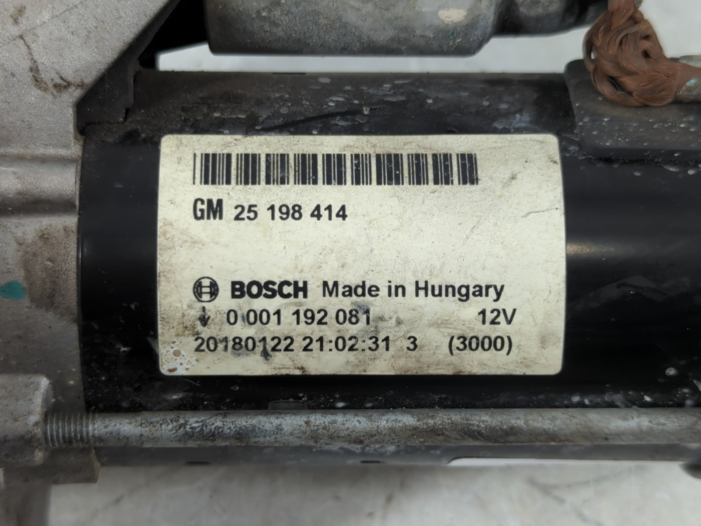 2014-2021 Buick Encore Car Starter Motor Solenoid OEM P/N:0 001 192 081 25 198 414 Fits OEM Used Auto Parts - Oemusedautoparts1.com