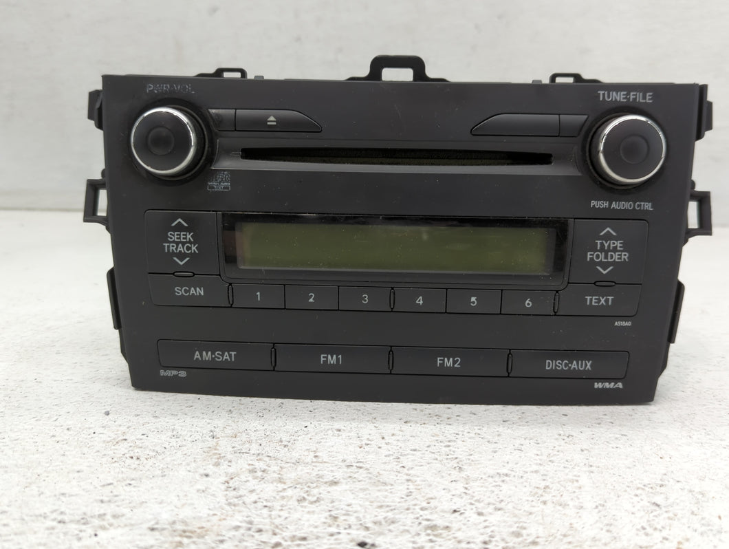 2009-2010 Toyota Corolla Radio AM FM Cd Player Receiver Replacement P/N:86120-02A90 Fits Fits 2009 2010 OEM Used Auto Parts