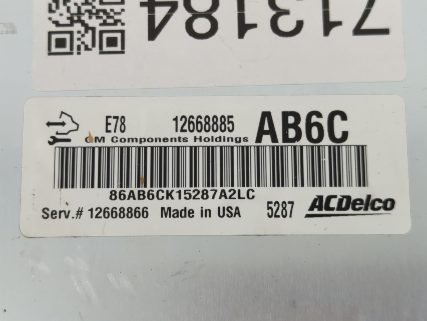 2012-2016 Chevrolet Cruze PCM Engine Control Computer ECU ECM PCU OEM P/N:E78 12668885 12668885 Fits OEM Used Auto Parts - Oemusedautoparts1.com