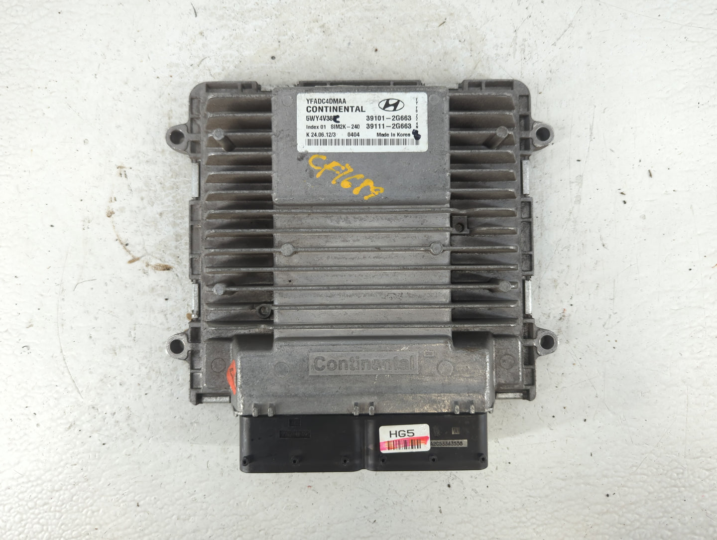 2011-2014 Hyundai Sonata PCM Engine Control Computer ECU ECM PCU OEM P/N:39111-2G663 39101-2G663 Fits Fits 2011 2012 2013 2014 OEM Used Auto Parts - Oemusedautoparts1.com