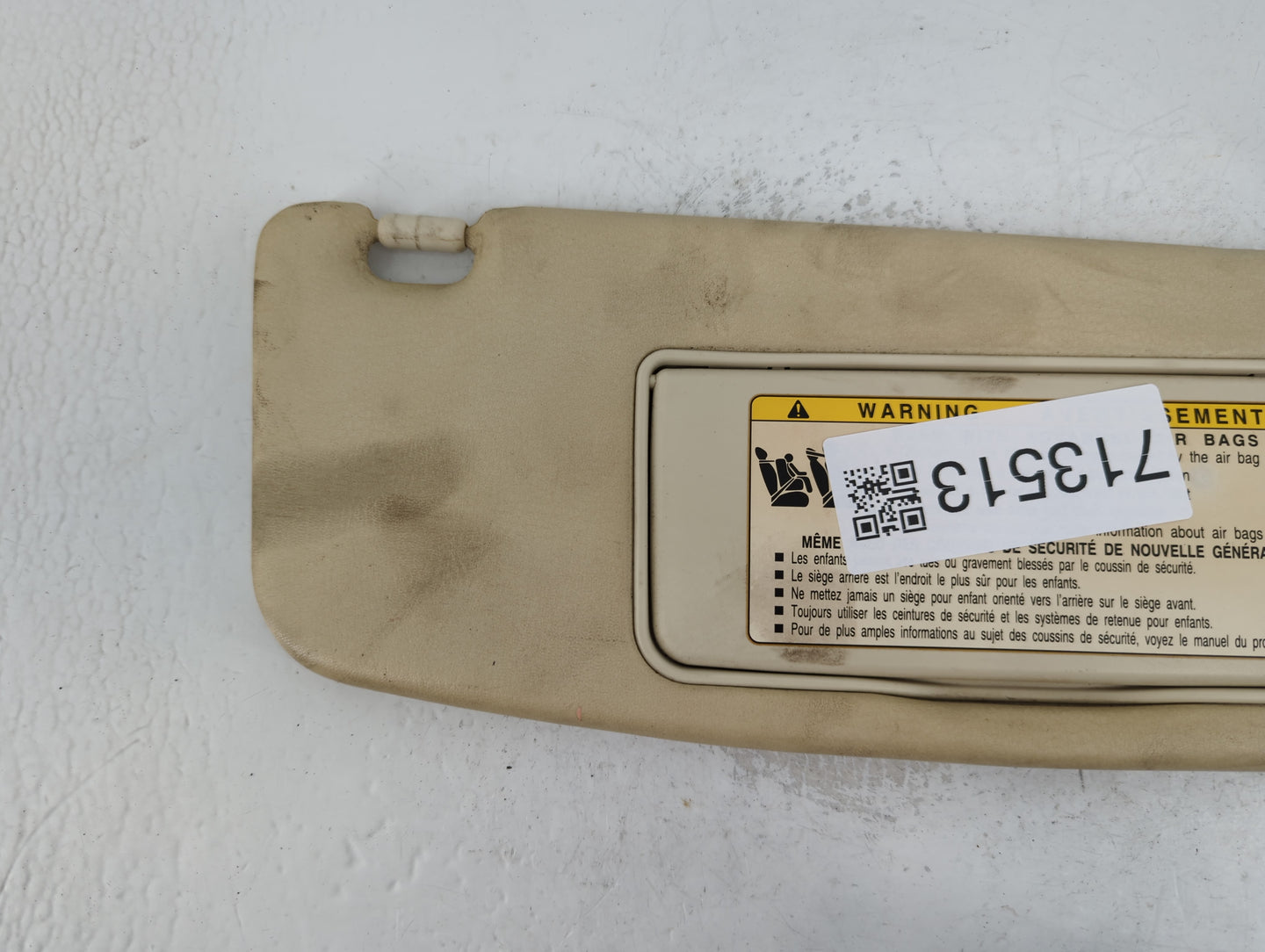 2007 Lexus Ls430 Sun Visor Shade Replacement Passenger Right Mirror Fits Fits 2008 2009 2010 OEM Used Auto Parts - Oemusedautoparts1.com