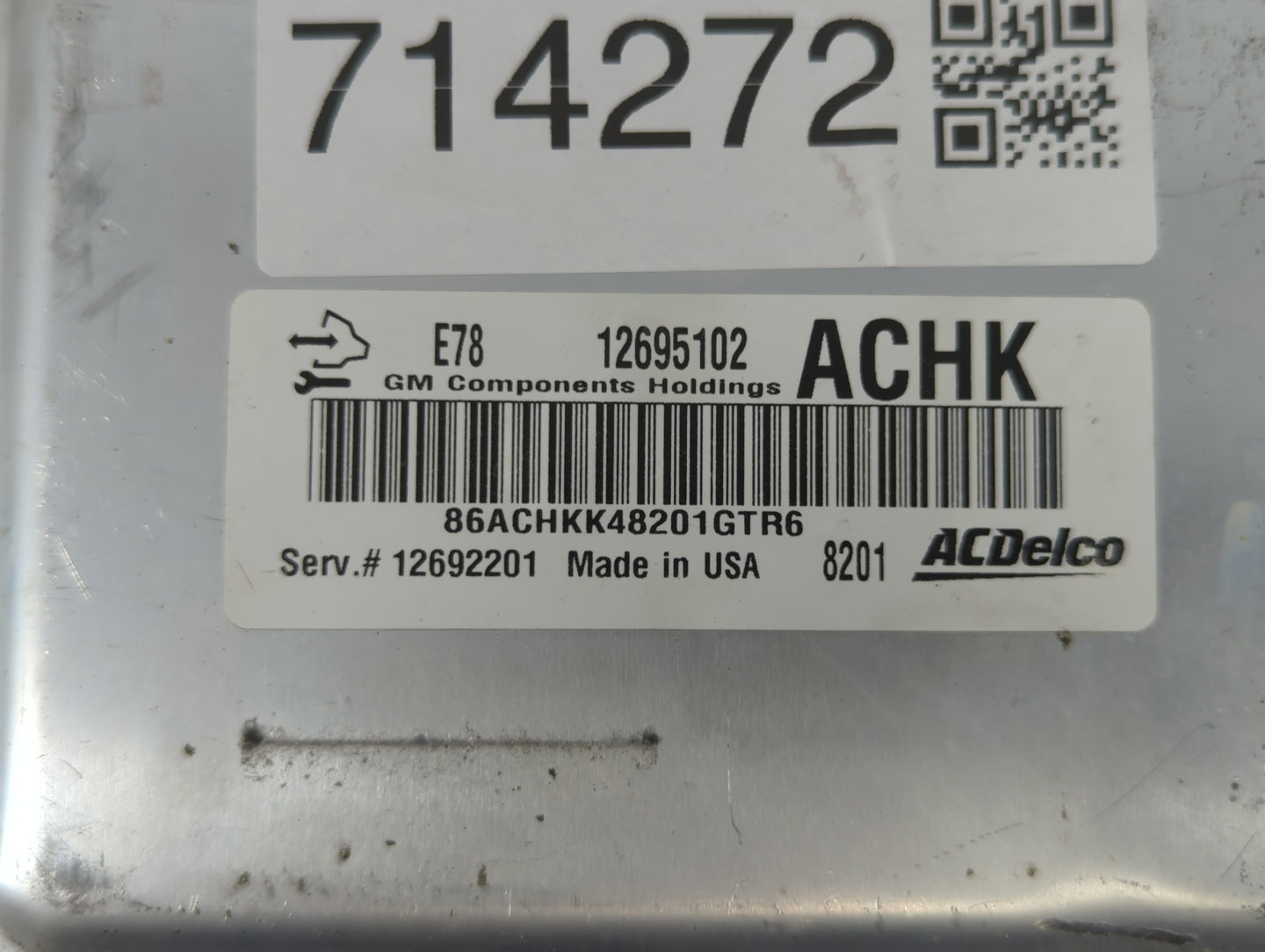 2017-2018 Chevrolet Silverado 3500 PCM Engine Control Computer ECU ECM PCU OEM P/N:12695102 12692201 Fits OEM Used Auto Parts - Oemusedautoparts1.com